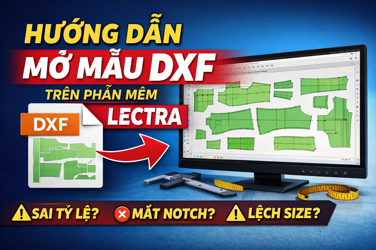 Hướng dẫn mở mẫu DXF trên phần mềm Lectra